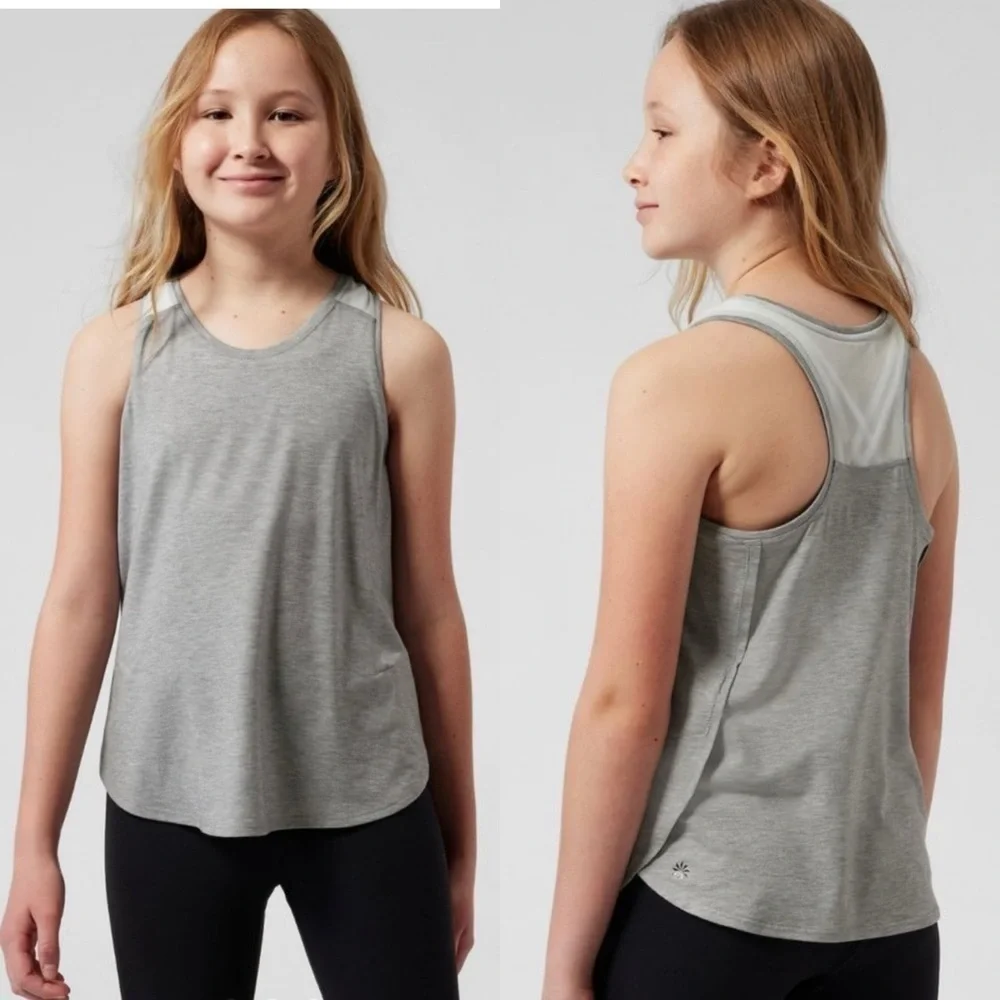 Athleta Girl Comeback Tank Top Grey Heather Sz XS/6